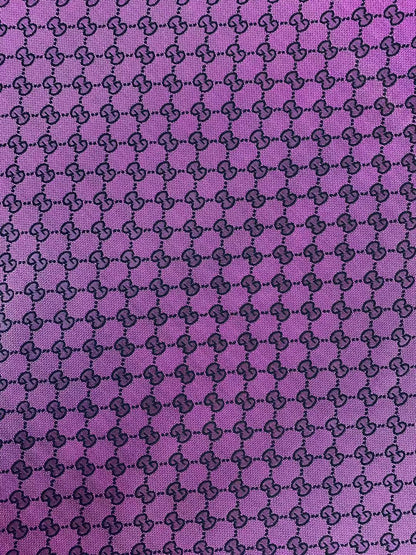 Fashion Gucci Jacquard Fabric Cloth, Fabric Bags Fabric Shoes Fabric Hat Fabric By Yards (Purple)