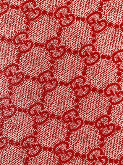 Classic Gucci crafting leather fabric Bag leather ,shoes leather ,Handicraft leather By Yard（Orange Red）