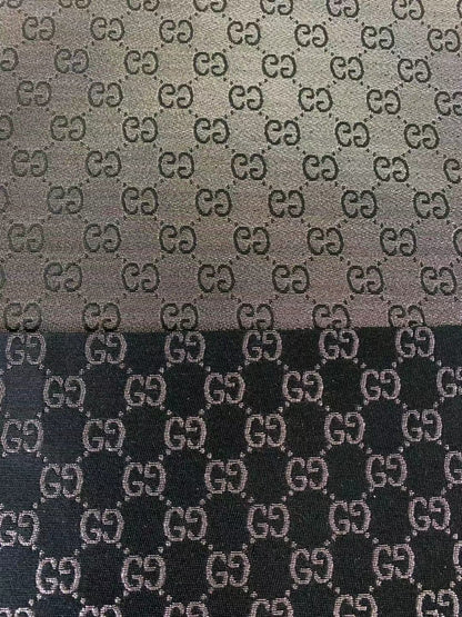Fashion Gucci Jacquard Fabric Cloth, Fabric Bags Fabric Shoes Fabric Hat Fabric By Yard (Silver)