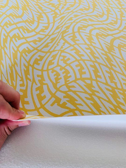 Classic Fendi Fluctuate Leather Crafting Fabric For Handmade Handicrafts By Yards (Yellow)
