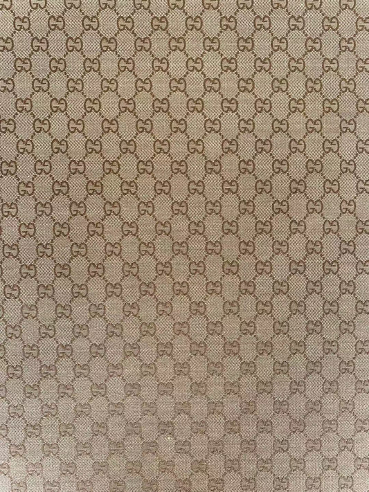 Classic Gucci Jacquard Fabric Cloth, Fabric Bags Fabric Shoes Fabric Hat Fabric good quality (Tan)