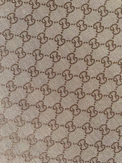 Classic Gucci Jacquard Fabric Cloth, Fabric Bags Fabric Shoes Fabric Hat Fabric good quality (Tan)