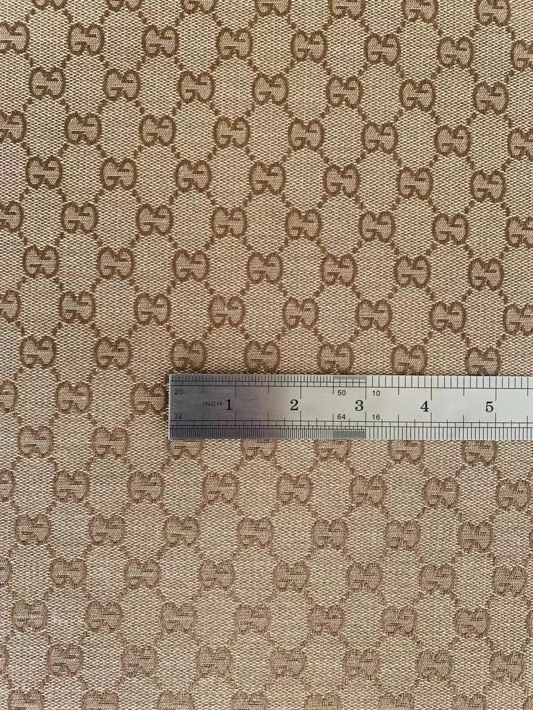 Classic Gucci Jacquard Fabric Cloth, Fabric Bags Fabric Shoes Fabric Hat Fabric good quality (Tan)