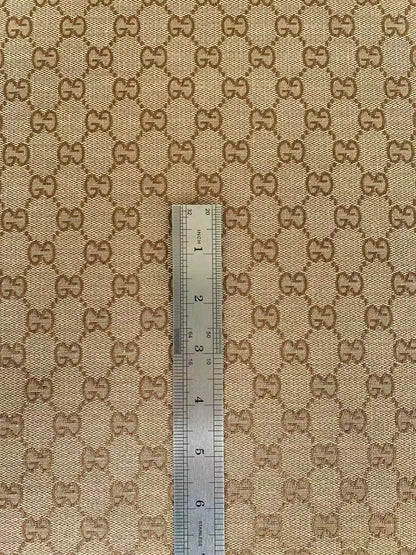 Classic Gucci Jacquard Fabric Cloth, Fabric Bags Fabric Shoes Fabric Hat Fabric good quality (Tan)