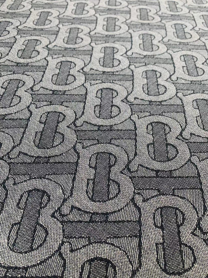 Classic Design Denim Woven Jacquard fabric ,TB Jean Denim Fabric For Handmade Goods By Yard ( Gray )