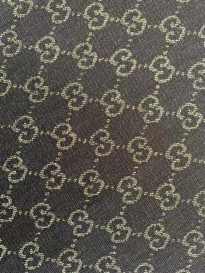 Original Dark Blue Gucci Denim Woven Jacquard fabric ,Jean Fabric For Handmade Goods By Yard