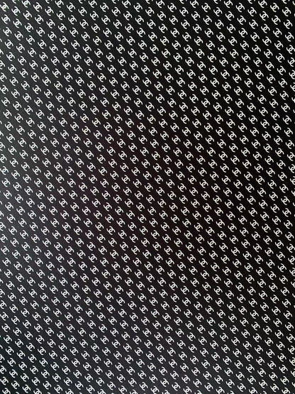 New 0.5 inch Size Printing Fabric Clothes Fabric Mask Fabric Shoes Fabric Elastic fabric (Black)