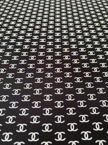 New 0.5 inch Size Printing Fabric Clothes Fabric Mask Fabric Shoes Fabric Elastic fabric (Black)
