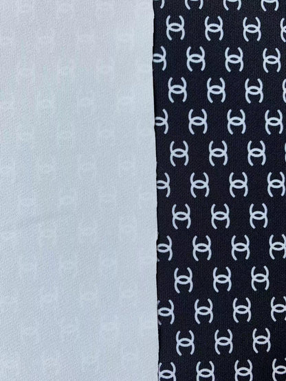 New 0.5 inch Size Printing Fabric Clothes Fabric Mask Fabric Shoes Fabric Elastic fabric (Black)