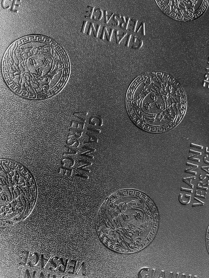 Fashion Design Embossed Leather Fabric For Handmade Shoes ,Bags and Handicrafts Goods By Yards (Black)