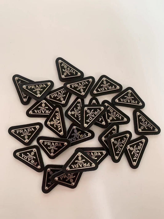 Fashion Prada Tags Metal with Rubber Material For Handmade Goods