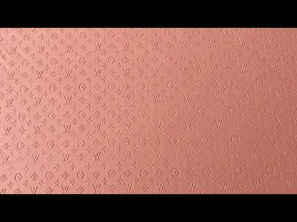 Fashion 0.5 inch  Embossed LV Craft Leather Fabric Shoes Leather , Bags Leather Fabric By Yards (Pink)