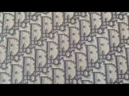 Fashion Dior Canvas Jacquard Fabric Cloth Bags Fabric Shoes Fabric Hat Fabric By Yards(Gray)